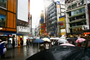 rainy shibuya.. so many people with so many umberellas